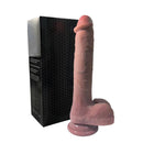 VIBRADOR DE SILICONE COM AQUECIMENTO E MOVIMENTO PARA CIMA E PARA BAIXO 28CM