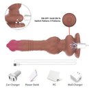 DILDO COM VIBRAÇÃO E MOVIMENTO PARA CIMA E PARA BAIXO 22,5CM
