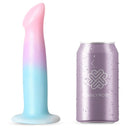 DILDO COLORIDO COM VIBRAÇÃO 17CM