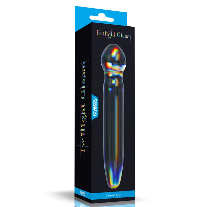 DILDO EM VIDRO TWILIGHT GLEAM PRISM BRILHA NO ESCURO