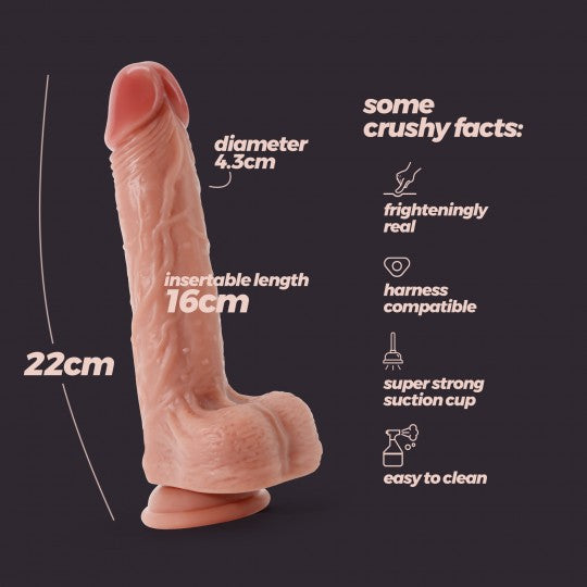 DILDO DE SILICONE LÍQUIDO INVIKTUS 8,5 CRUSHIOUS PELE