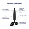 DILDO DE VIDRO COM PLUG TRIPLE CRYSTAL 1 SATISFYER