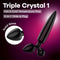 DILDO DE VIDRO COM PLUG TRIPLE CRYSTAL 1 SATISFYER