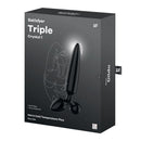 DILDO DE VIDRO COM PLUG TRIPLE CRYSTAL 1 SATISFYER