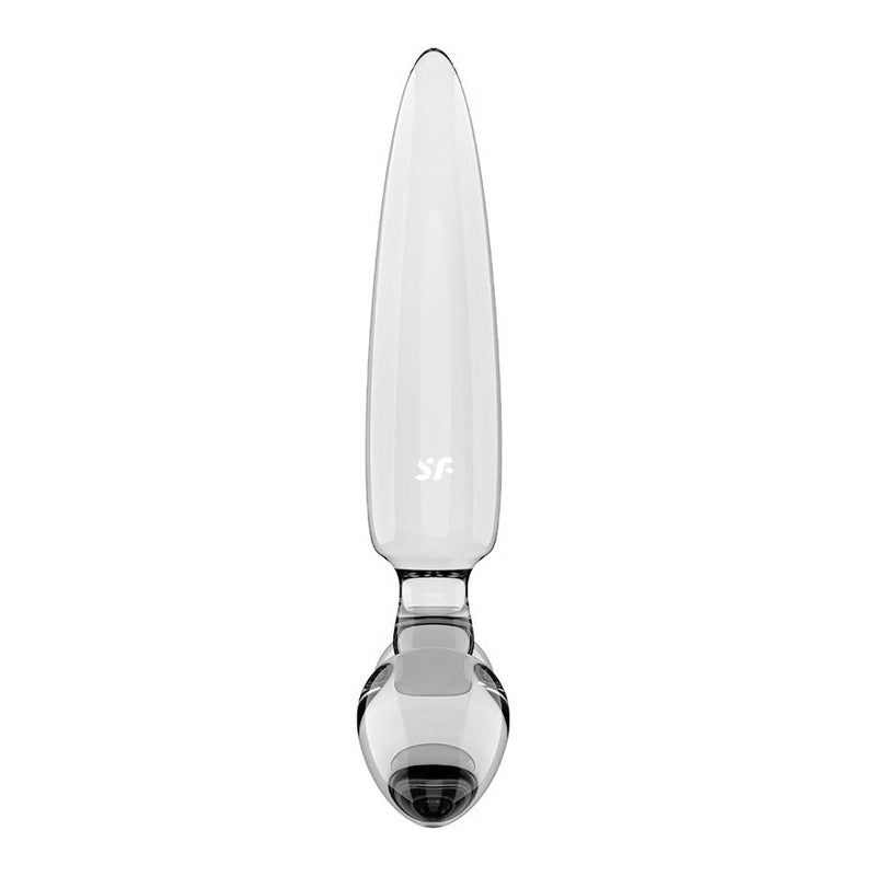 DILDO DE VIDRO COM PLUG TRIPLE CRYSTAL 1 SATISFYER