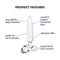 DILDO DE VIDRO COM PLUG TRIPLE CRYSTAL 1 SATISFYER