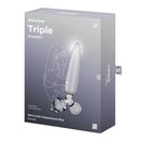 DILDO DE VIDRO COM PLUG TRIPLE CRYSTAL 1 SATISFYER
