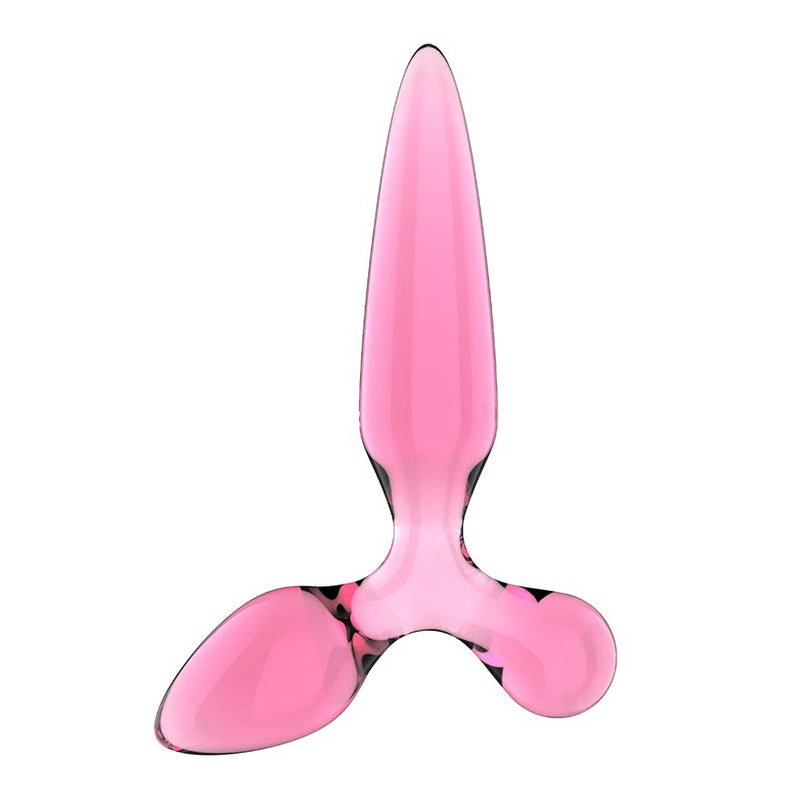DILDO DE VIDRO COM PLUG TRIPLE CRYSTAL 2 SATISFYER