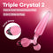 DILDO DE VIDRO COM PLUG TRIPLE CRYSTAL 2 SATISFYER