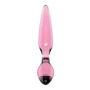 DILDO DE VIDRO COM PLUG TRIPLE CRYSTAL 2 SATISFYER