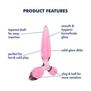 DILDO DE VIDRO COM PLUG TRIPLE CRYSTAL 2 SATISFYER
