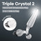 DILDO DE VIDRO COM PLUG TRIPLE CRYSTAL 2 SATISFYER