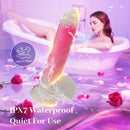 VIBRADOR DE SILICONE COM AQUECIMENTO E VIBRAÇÃO