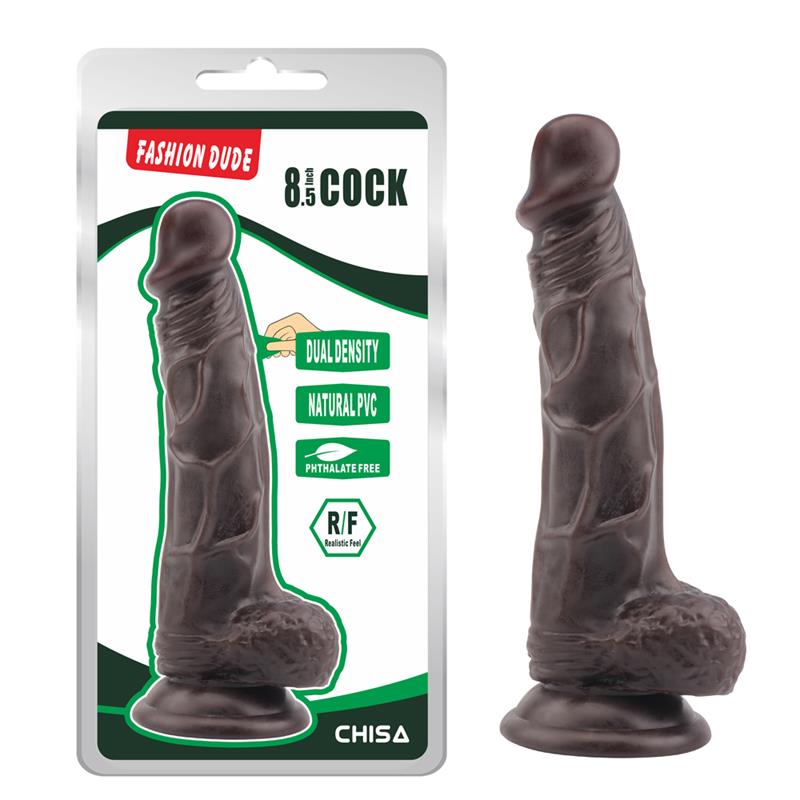 DILDO DUAL DENSITY FASHION DUDE MULATO 8.5