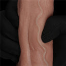 DUAL LAYERED PLATINUM SILICONE DILDO 9"