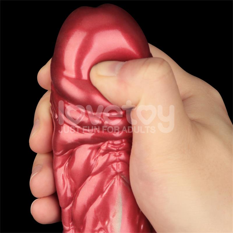 DILDO INSUFLÁVEL SILICONE DUPLA DENSIDADE 8"