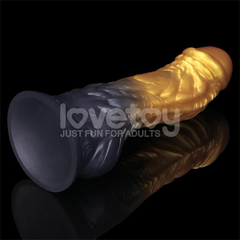 DILDO INSUFLÁVEL SILICONE DUPLA DENSIDADE 8"