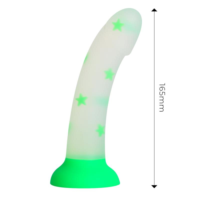 DILDO QUE BRILHA NO ESCURO CONFETTI STAR 17 CM