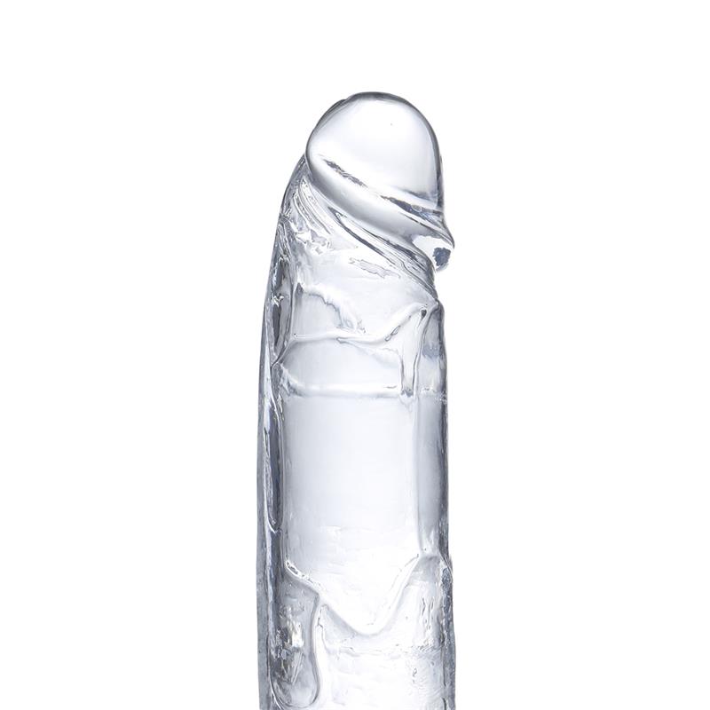 DILDO REALISTA COM TESTICULOS CRYSTAL GLAZED 22 CM