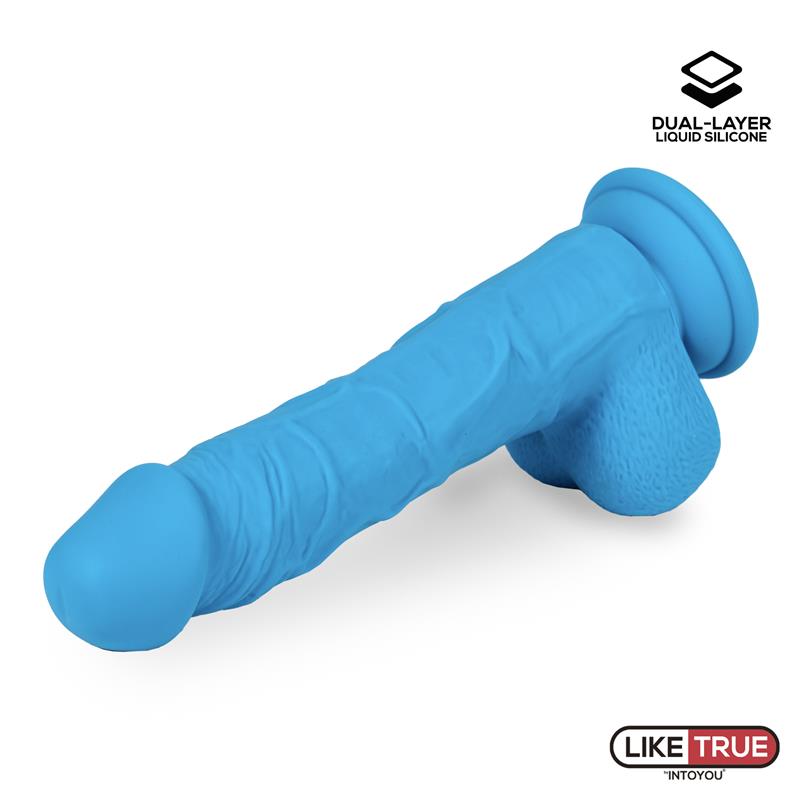 DILDO REALISTICO LIKETRUE DE SILICONE LÍQUIDO 8"