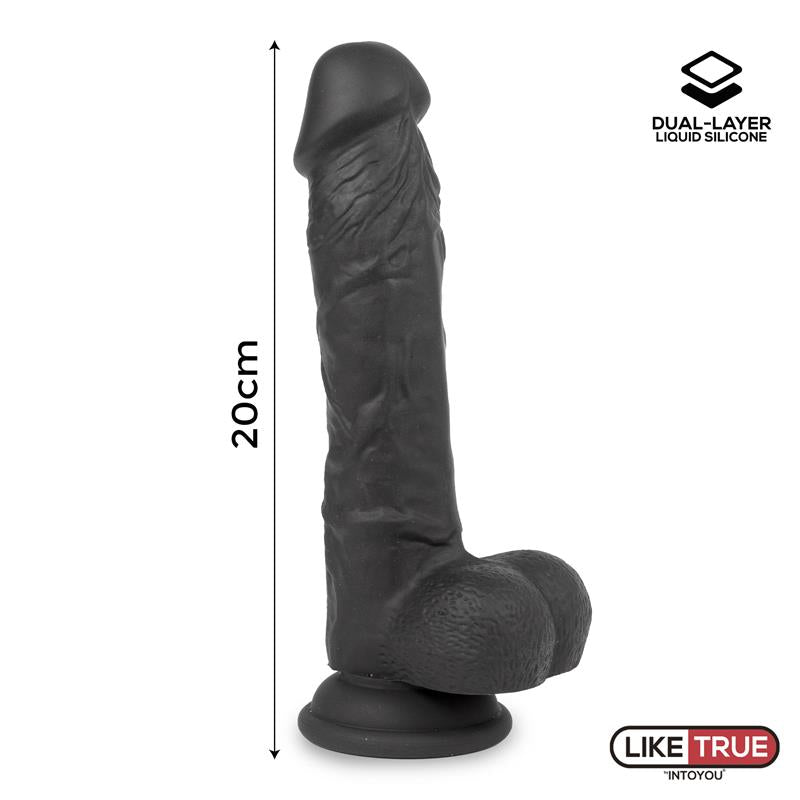 DILDO REALISTICO LIKETRUE DE SILICONE LÍQUIDO 8"