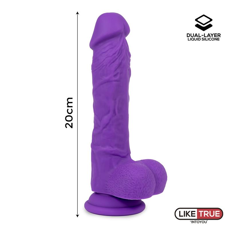 DILDO REALISTICO LIKETRUE DE SILICONE LÍQUIDO 8"