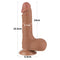 DILDO SLIDING DUAL LAYER 7,5"