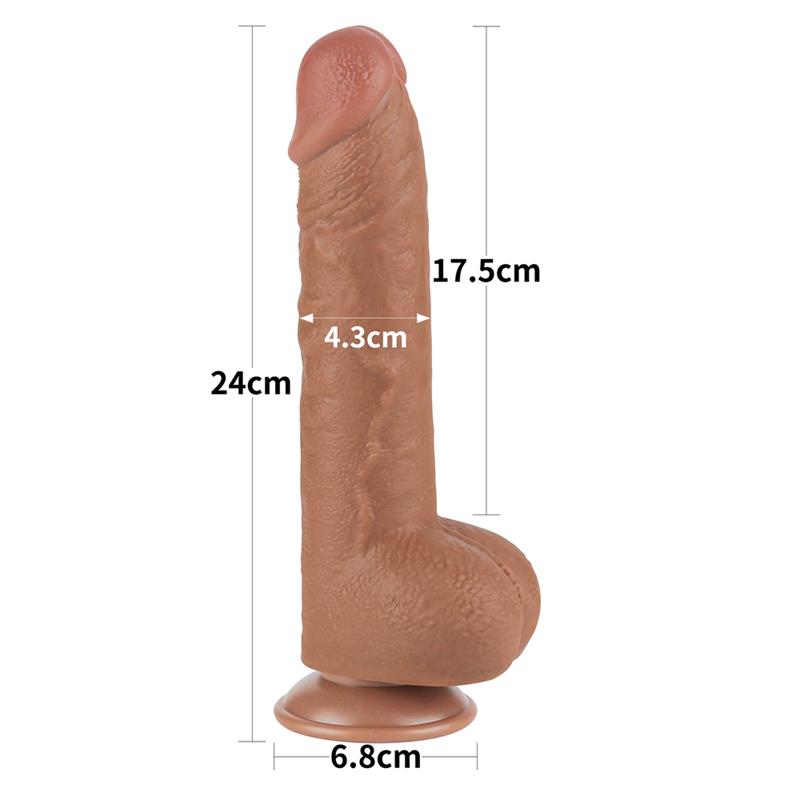 DILDO SLIDING DUAL LAYER 9.5"