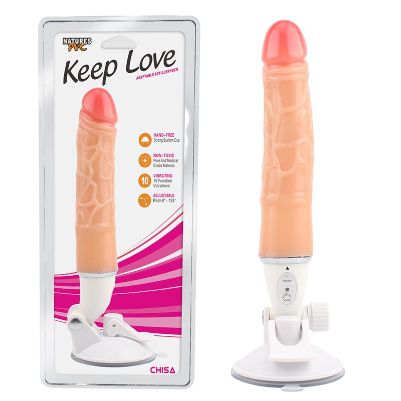 DILDO REALISTICO COM VENTOSA E VIBRAÇÃO 10.3"