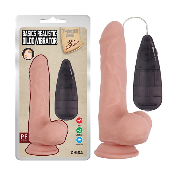 DILDO VIBRADOR REALISTA BASICS 7.8"