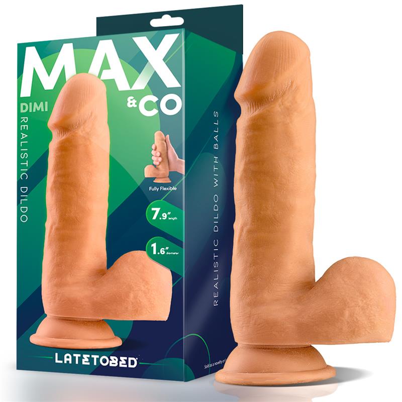 DIMI DILDO REALISTA COM TESTÍCULOS 7.9" NATURAL