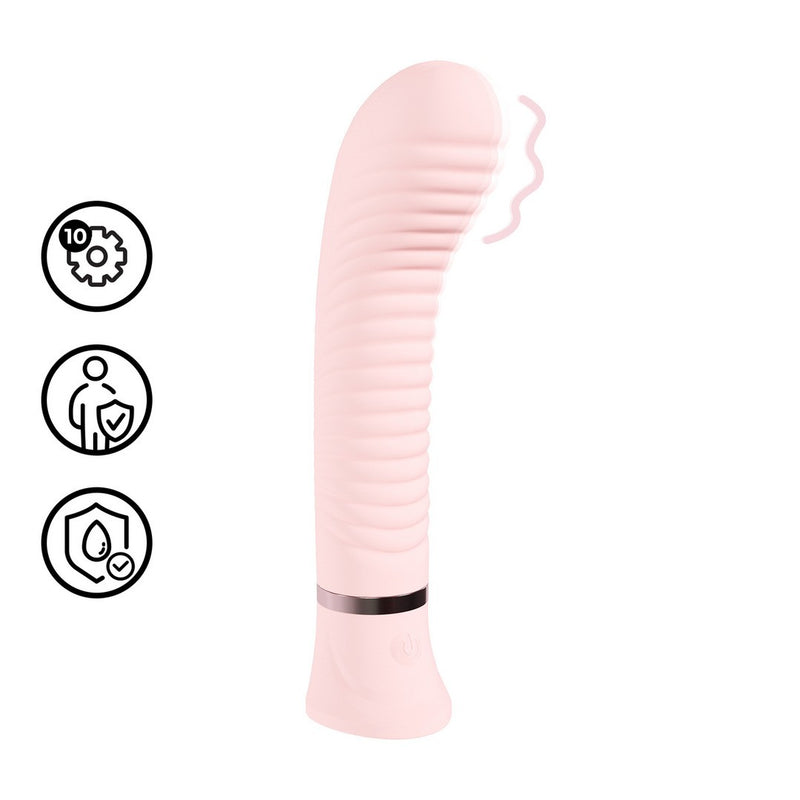 VIBRADOR COM ESTRÍAS PARA O PONTO G - ROSA
