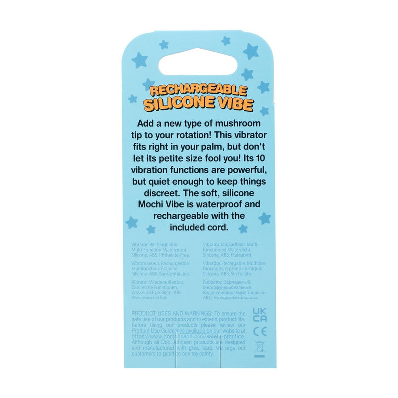 VIBRADOR EM SILICONE RECARREGÁVEL COGUMELO MOCHI ULTRASKYN  DOC JOHNSON