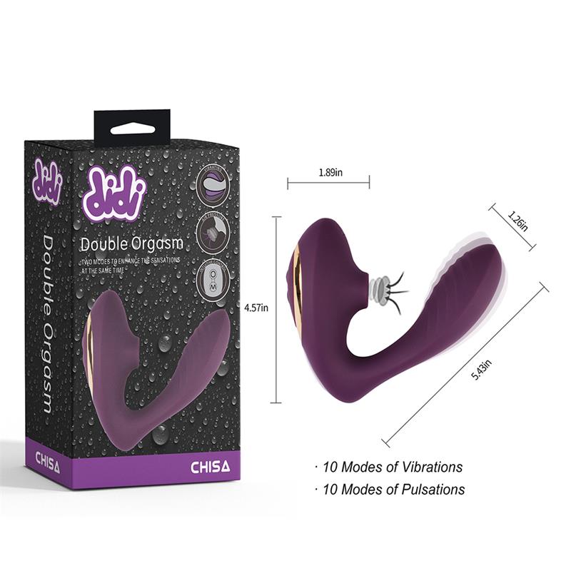 VIBRADOR DOUBLE ORGASM SUCÇÃO E VIBRAÇÃO