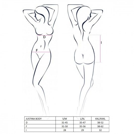 BODY JUSTINA PRETO EROTIC LINE PASSION