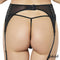CONJUNTO DE LIGA COM RENDA FLORAL E TANGA