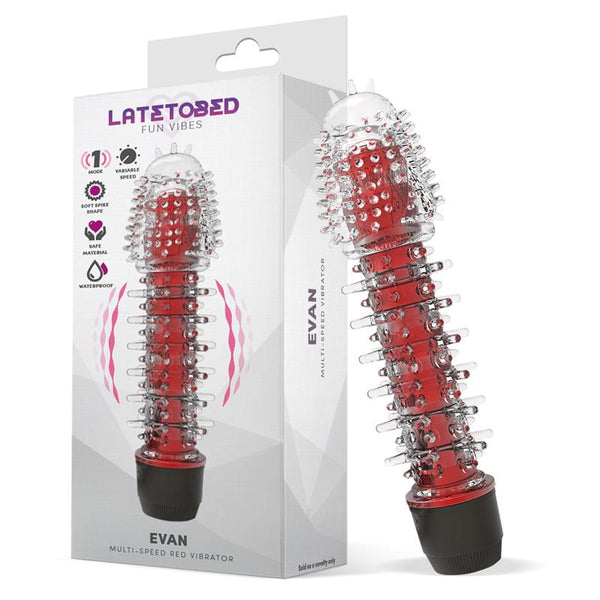 VIBRADOR EVAN MULTI VELOCIDADE VERMELHO