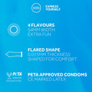 CAIXA COM 12 PRESERVATIVOS MIX DE SABORES EXS MIXED FLAVORED
