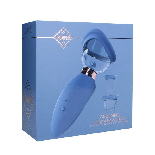 BOMBA PARA VULVA E SEIOS AROUSING BLUE PUMPED