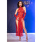 VESTIDO DE RENDA E TANGA CR-4853 VERMELHO CHILIROSE