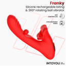 VIBRADOR FRANKY COM BOLA GIRATÓRIA E APP