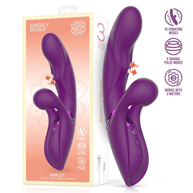 VIBRADOR GARLET COM BOLA DE ESTIMULAÇÃO USB