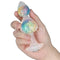PLUG ANAL GEMORIA EM SILICONE COM ESFERAS DE CRISTAL