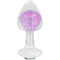 PLUG ANAL GEMORIA EM SILICONE COM ESFERA DE CRISTAL