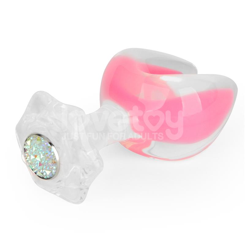 PLUG ANAL GEMORIA EM SILICONE COM PONTAS DUPLAS QUE BRILHAM NO ESCURO
