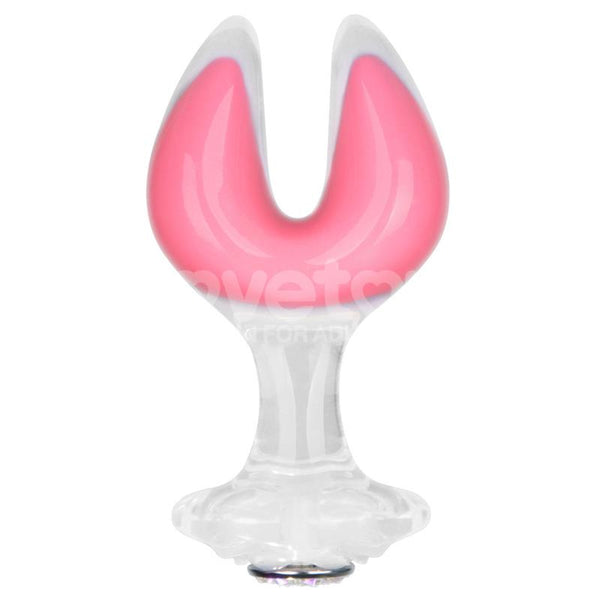 PLUG ANAL GEMORIA EM SILICONE COM PONTAS DUPLAS QUE BRILHAM NO ESCURO