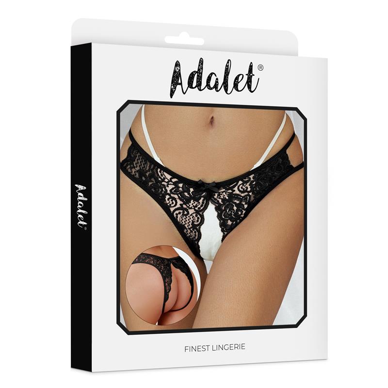 TANGA HOPE EM RENDA PRETA ABERTA