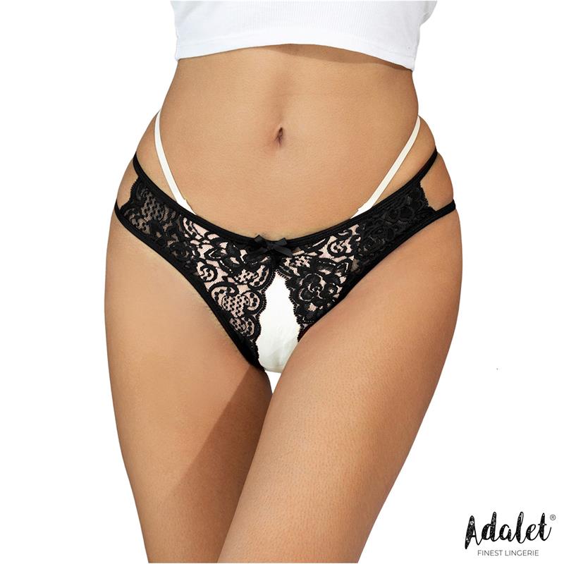 TANGA HOPE EM RENDA PRETA ABERTA