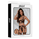 CONJUNTO HYACINTH PRETO 4 PCS COM LIGUEIRO
