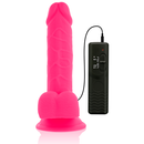 DILDO COM VIBRAÇÃO FLEXÍVEL ROSA 20,5 CM